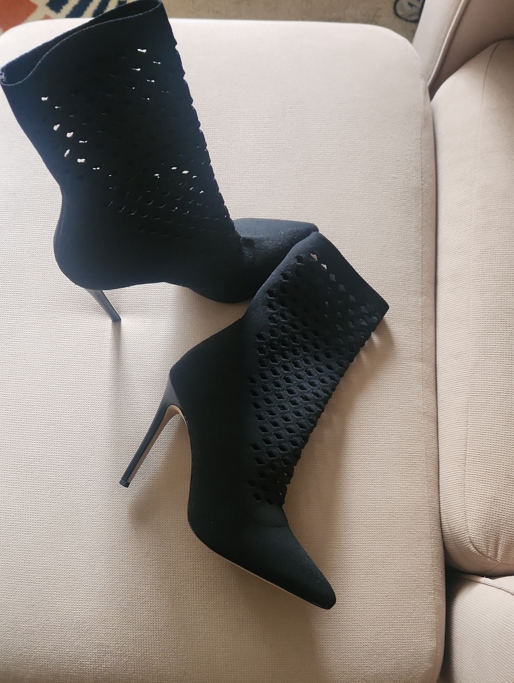 Aldo Women's Black Cutout Stiletto Ankle Boots